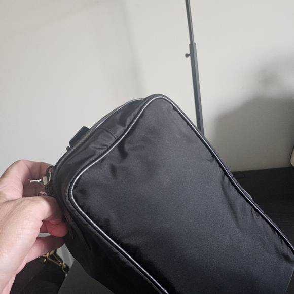 Prada Black Nylon Toiletry Bag with Logo Plaque - Picture 4 of 16